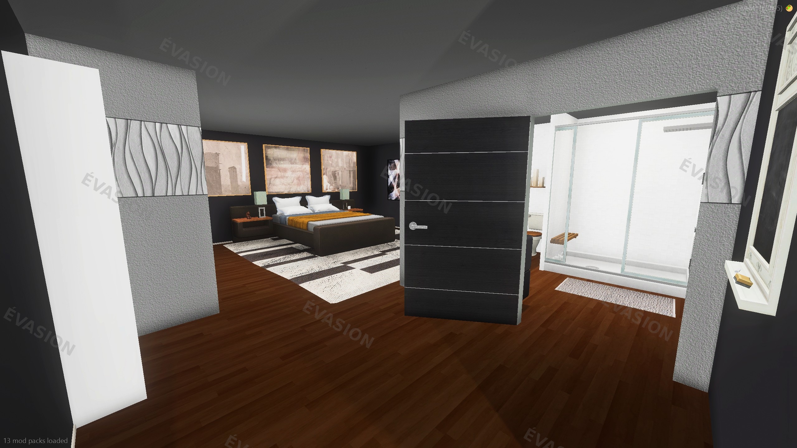 Suite Sombre — Chambre et Salle de bain